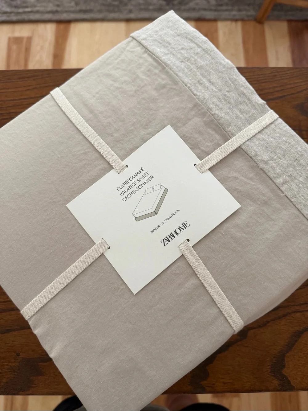 NWT Zara Home Faded Linen Bed Skirt